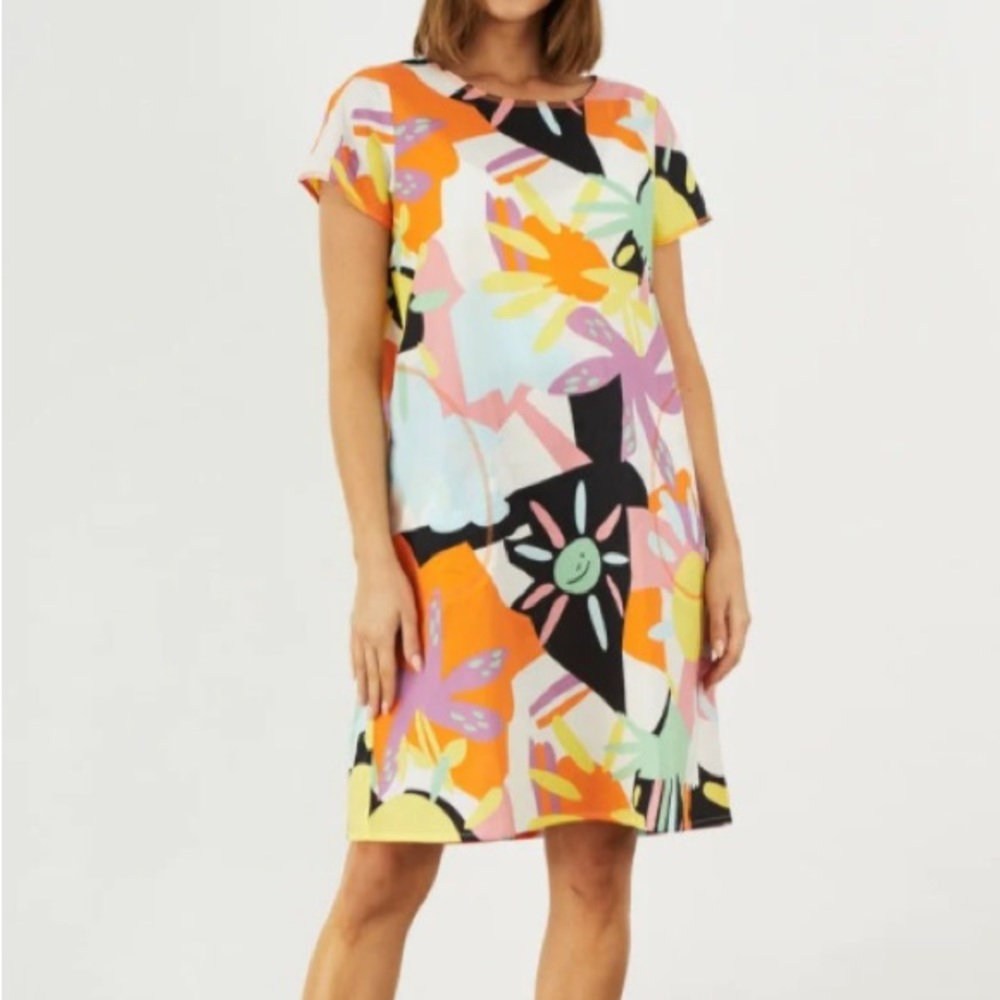 New Anne Klein Multicolor Dress Tropical Size 12